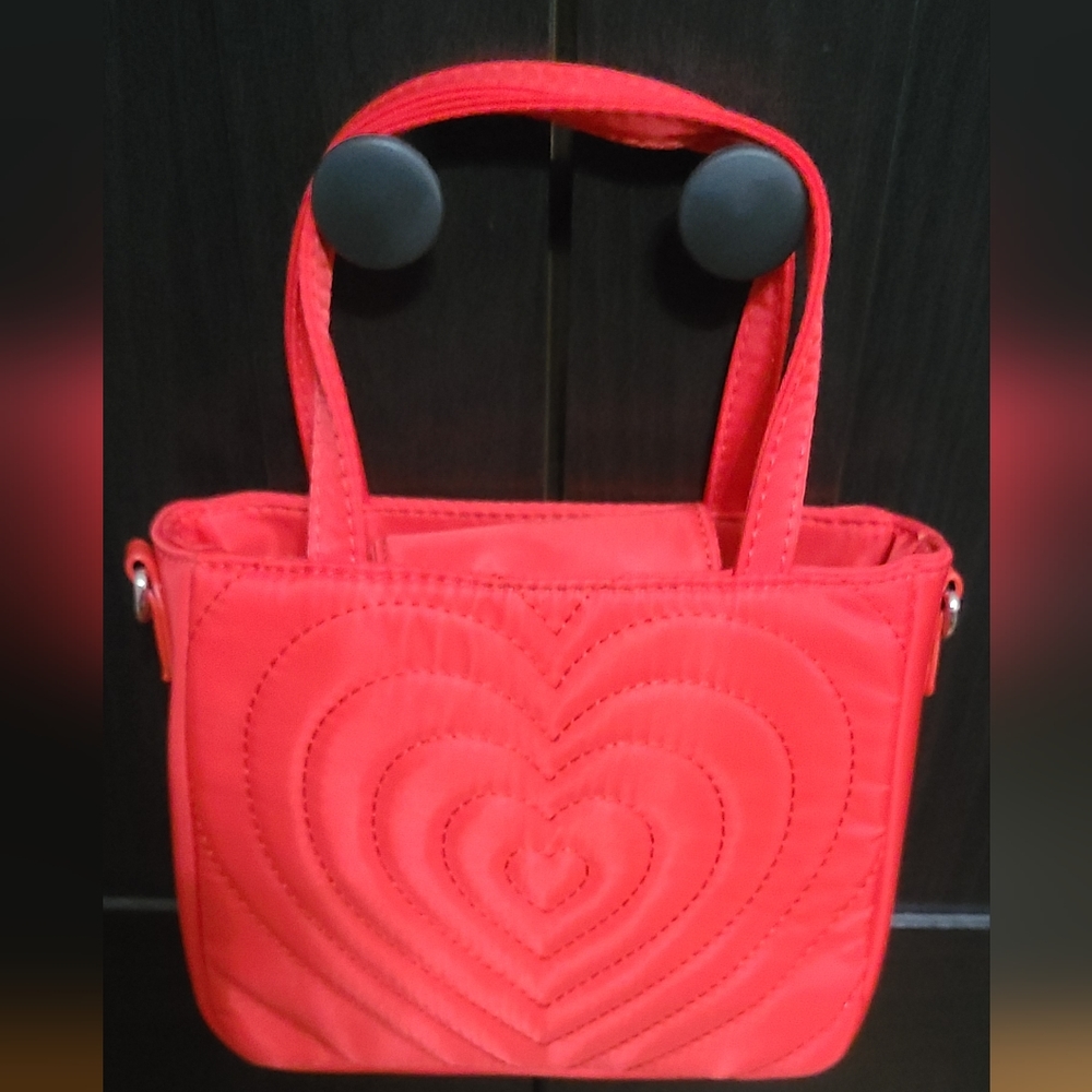 Red clutch bag